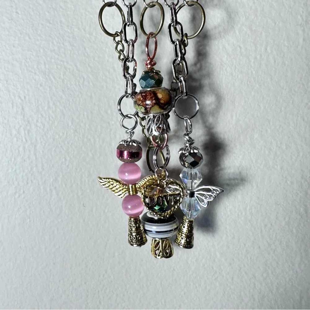 Brooch Pin Hand Crafted | Glass Beaded |  Artisan Multicolor Wire-Wrapped OOAK